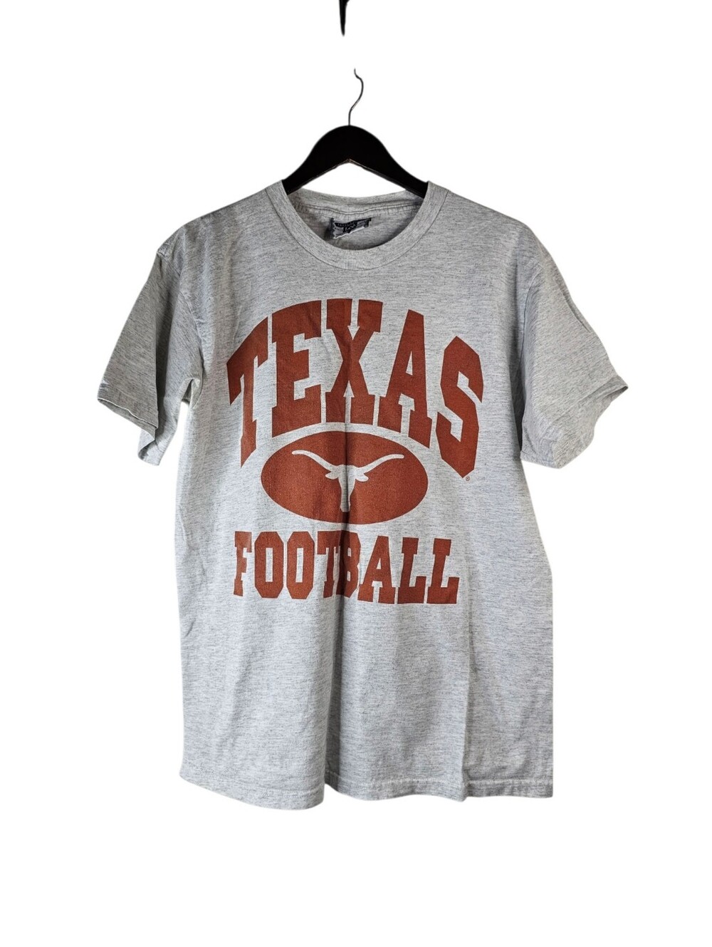 Vintage Texas Longhorns Football T-Shirt Men's L Gray Lee Made in USA